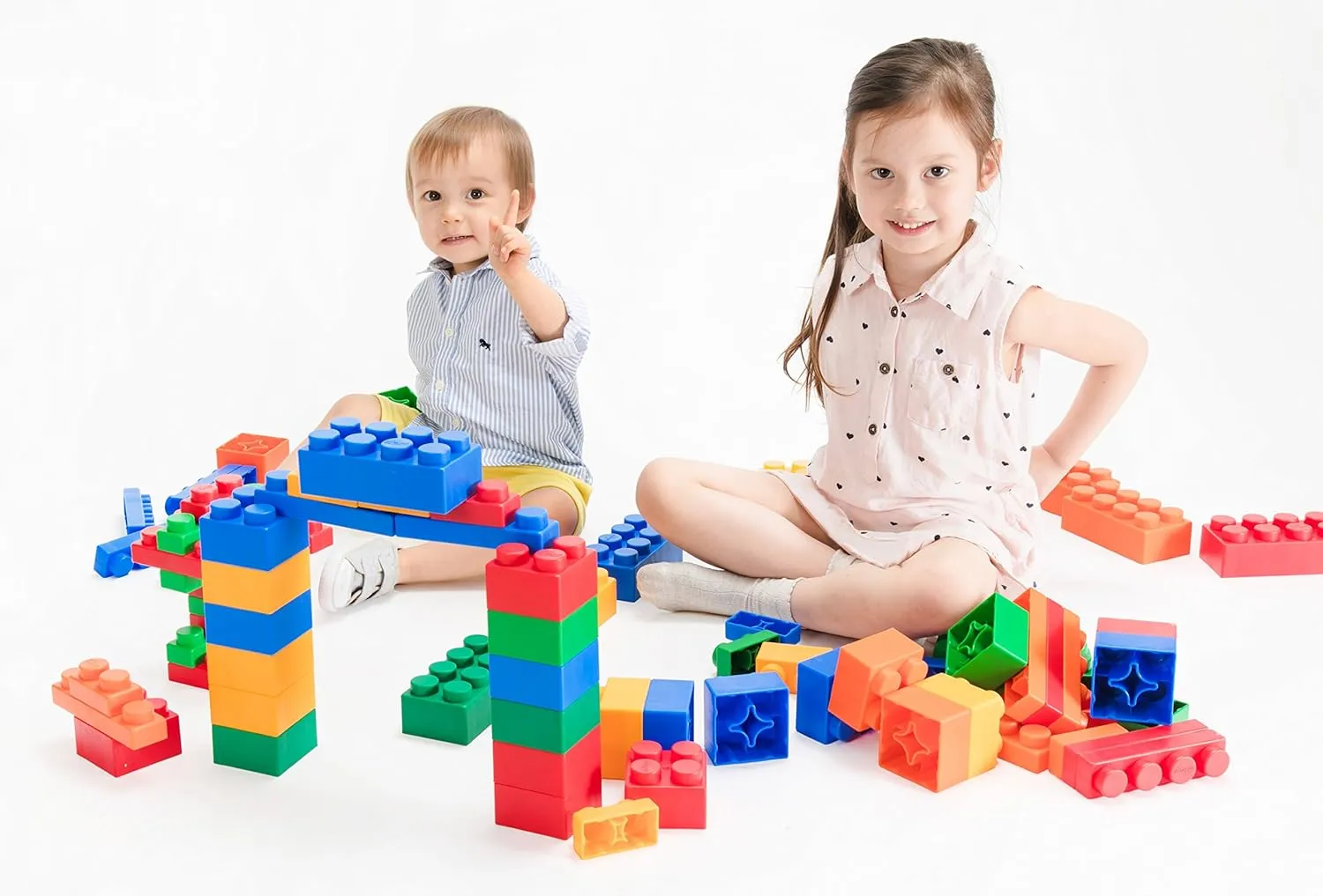 UNiPLAY Mix Soft Building Blocks - 36-Piece Set for Infant Early Learning, Cognitive Development, and Toddler Creative Play - Ages 3 Months 