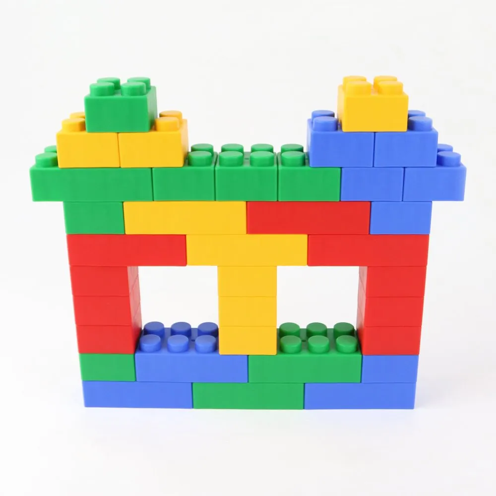 UNiPLAY Plump Soft Building Blocks - 12-Piece Jumbo Stacking Multicolor Set for Early Cognitive Development and Creative Play - Ages 3 Months 