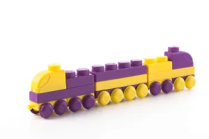 UNiPLAY Train Building Block Toy for Cognitive Development, Motor Skills, Sensory Learning, Educational Toy for 3 Years Old and Up (14 Piece-Set)
