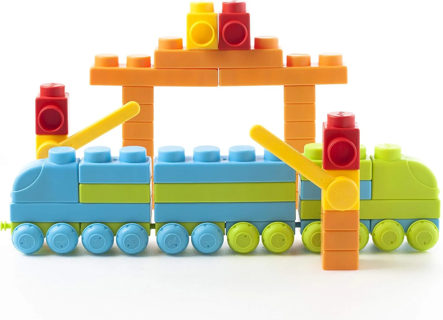 UNiPLAY Train Set Building Block Toy for Cognitive Development, Motor Skills, Sensory Learning, Educational Toy for 3 Years Old and Up (72 Piece-Set)