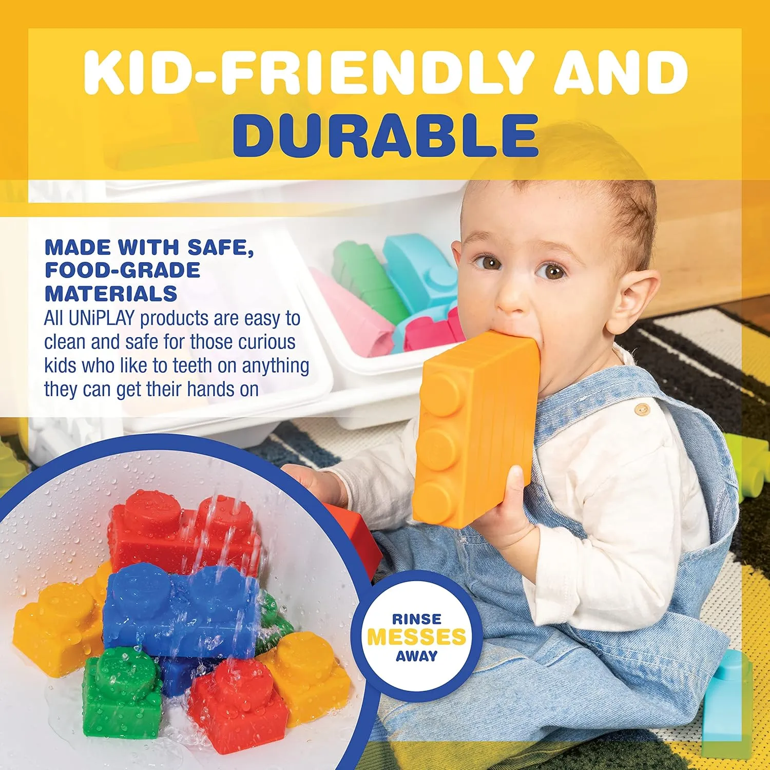 UNiPLAY Train Set Building Block Toy for Cognitive Development, Motor Skills, Sensory Learning, Educational Toy for 3 Years Old and Up (72 Piece-Set)