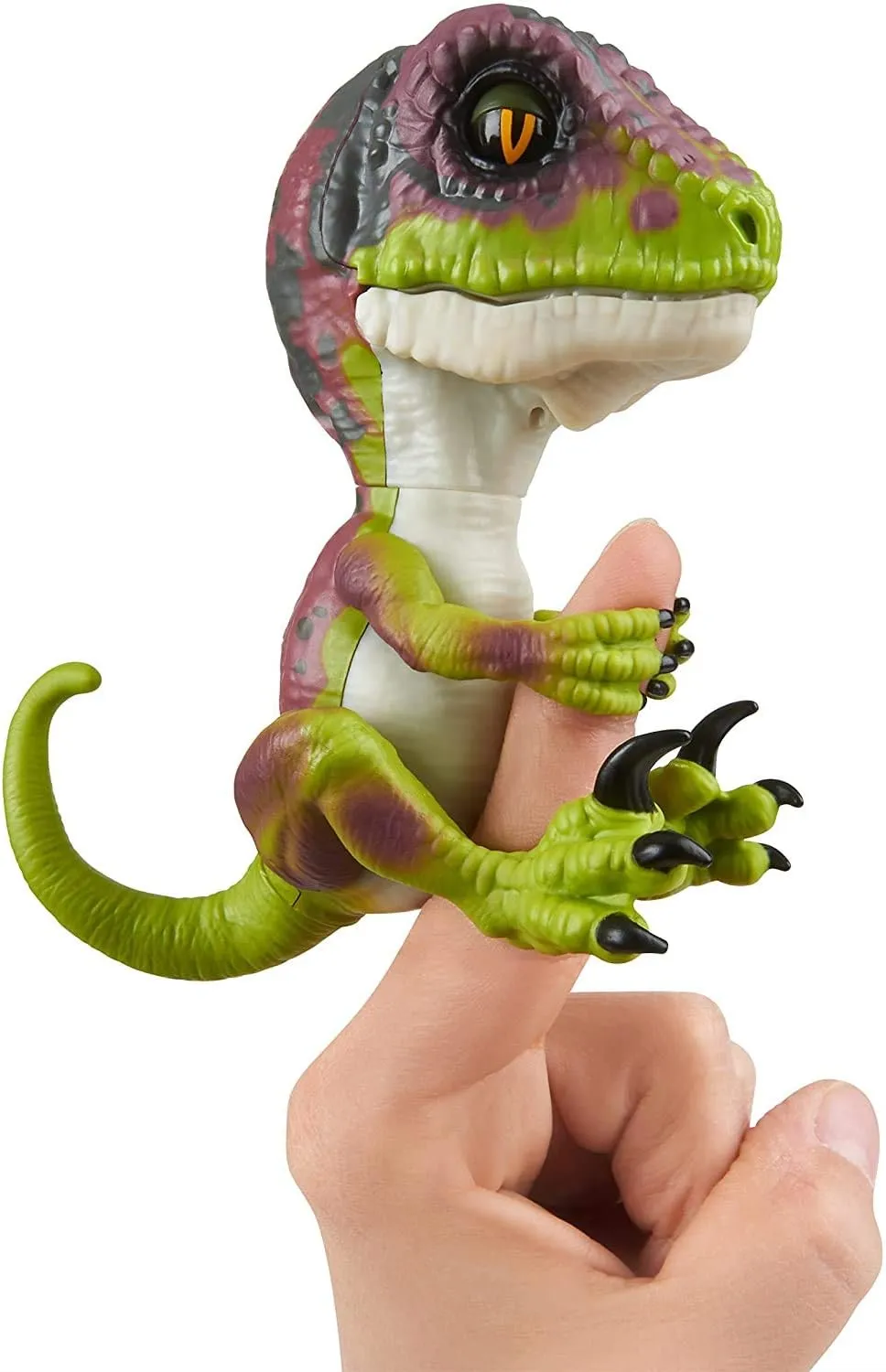 Untamed Raptor by Fingerlings - Stealth (Green) - Interactive Collectible Dinosaur - By WowWee