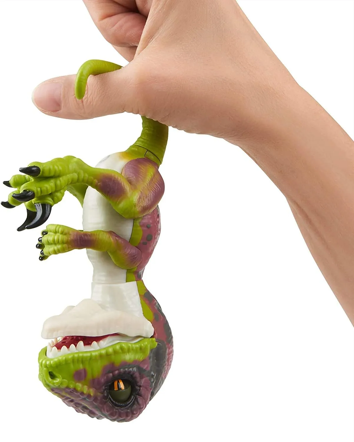 Untamed Raptor by Fingerlings - Stealth (Green) - Interactive Collectible Dinosaur - By WowWee