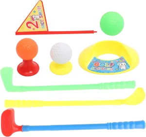 Vaguelly 1Set Mini Golf Set for Educational Plaything for Boys Promotes Outdoor Sports Athletic Skills Random Colors for Home Preschool Activities