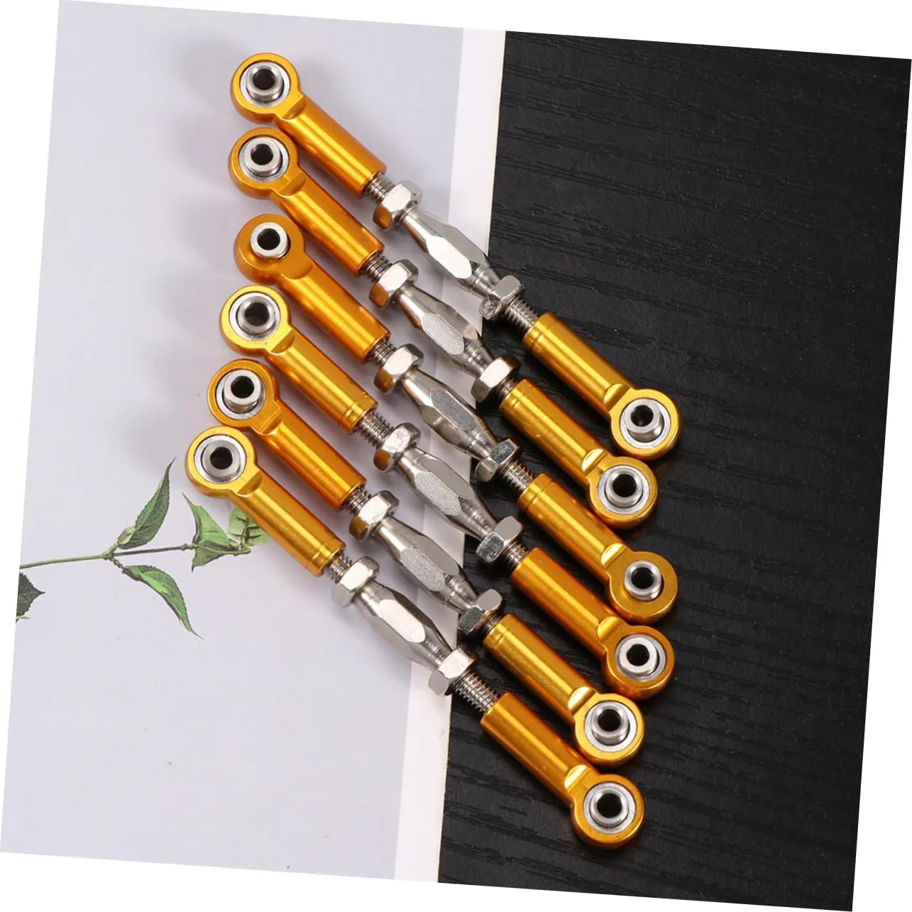 Vaguelly 6Pcs Turnbuckle Rod Linkage for Cars Compatible with Epxhsp Racing Hpi Trucks Buggies Upgrade Parts Yellow