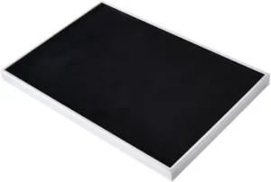 Velvet Jewelry Display Tray,Jewelry Holder Necklace Bracelet Rings Showcase for Rings Necklace Pendant Counter Drawer, Black