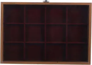 Velvet Jewelry Tray with Transparent Window for Organizing Bracelets Bangles and Rings Vintage Design with Compartments