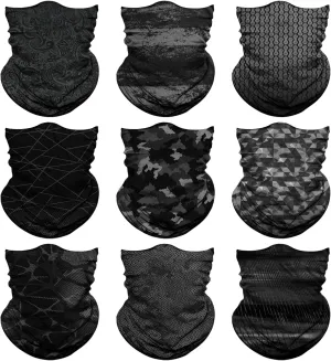 Venswell Neck Gaiter Face Mask Men Women,Seamless Bandana Rave Face Cover Scarf Mask,Balaclava,Headband, Head Wrap,Headwear