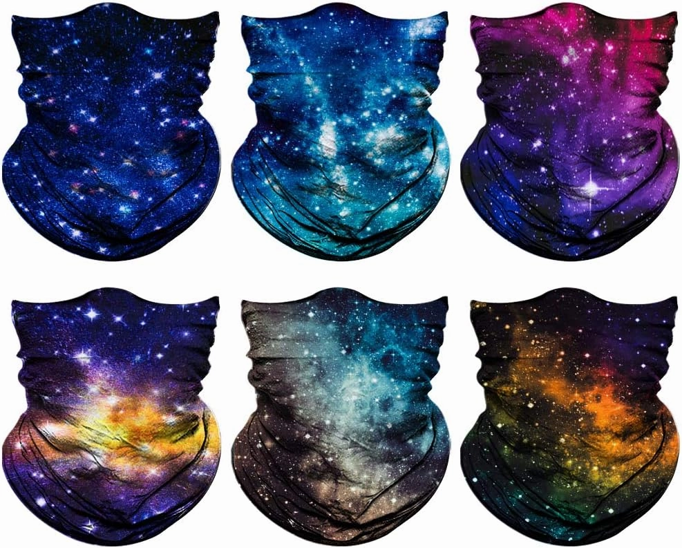 Venswell Neck Gaiter Face Mask Men Women,Seamless Bandana Rave Face Cover Scarf Mask,Balaclava,Headband, Head Wrap,Headwear