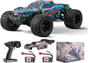 VEVOR Brushless Remote Control Car, 1/14 Scale RC Car for Kids, All Terrain 4WD Off-Road Truck with Extra Shell, 45° Wheelie & Adjustable Speed, 42 km/h Hobby RC Vehicle Toy, for Adults Boys Girls