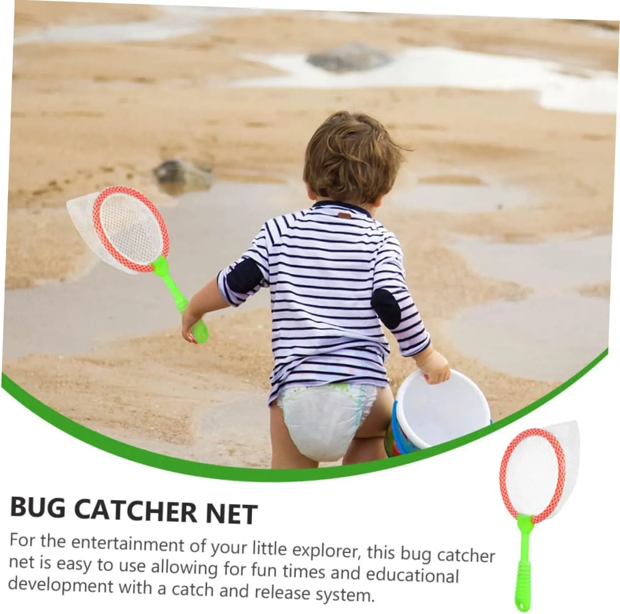 VICASKY 3sets Butterflies Catching Net Boys and Girls Fishing Nets Small Fish Toy Beach for Boys and Girls Catcher 10pcs*3 Random Color