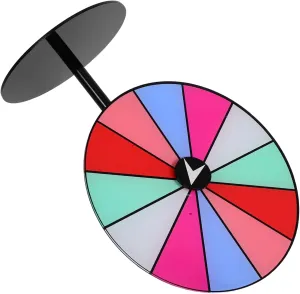 VICASKY Colorful Rotating Prize Wheel with Stable Base Interactive Spinning Game Turntable for Parties Festivals and Celebrations Dry Erase Design for Raffles and Team Bonding