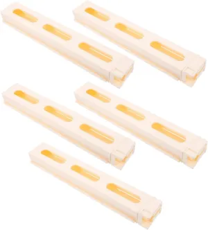VICASKY Dominoes Storage Box 5 Trays Mexican Train Game Accessory Set Plastic Tiles Stands
