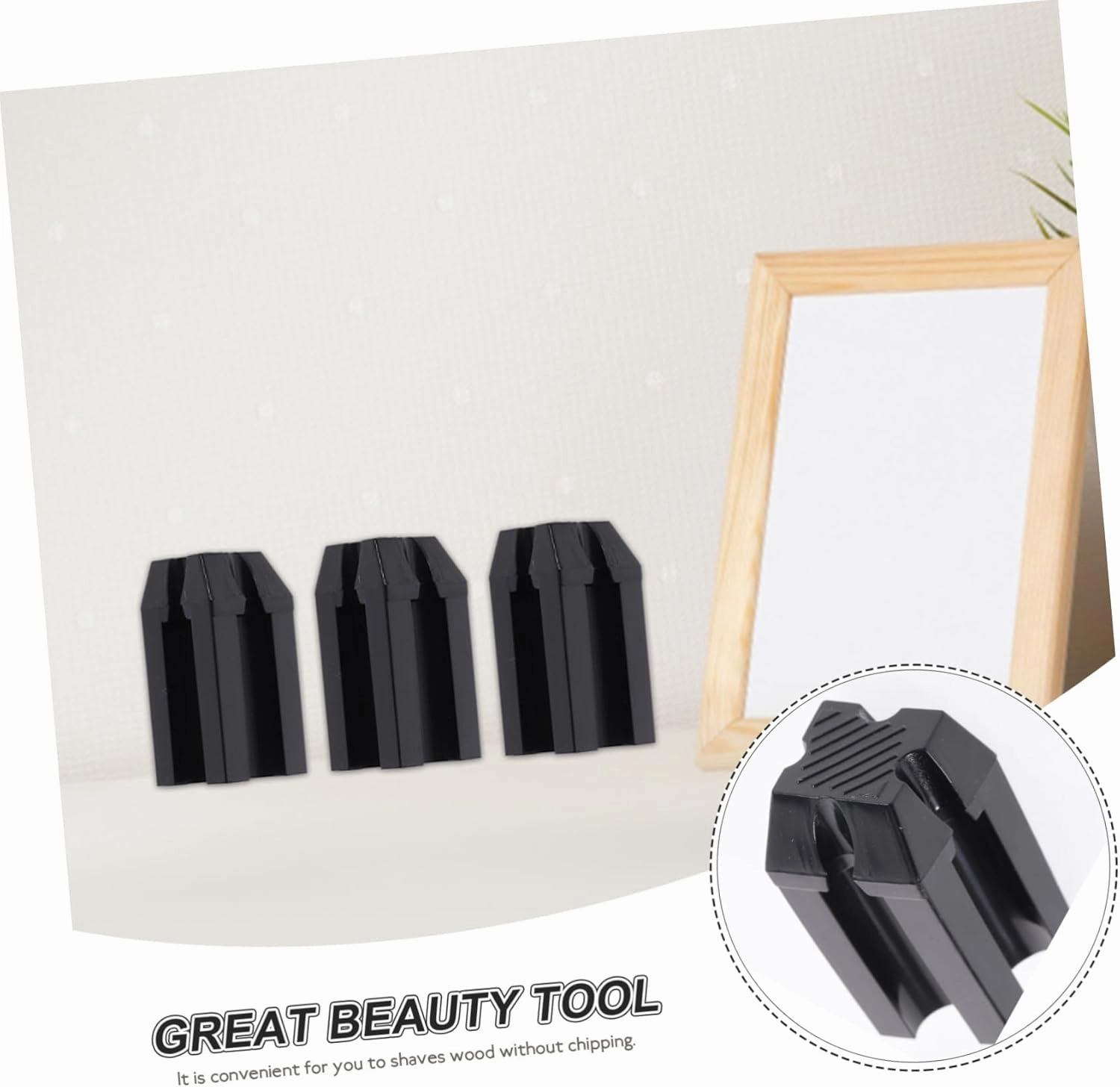 VICASKY 2sets Professional Eyebrow Pencil Spoolie Sharpener Set Makeup Pencil Sharpener for Eyeliner Lipstick Black 1 Makeup Tool 3pcs*2