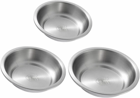 Vintage Style Stainless Steel Plates 3pcs Round Metal Dish Set for Camping Picnic Outdoor