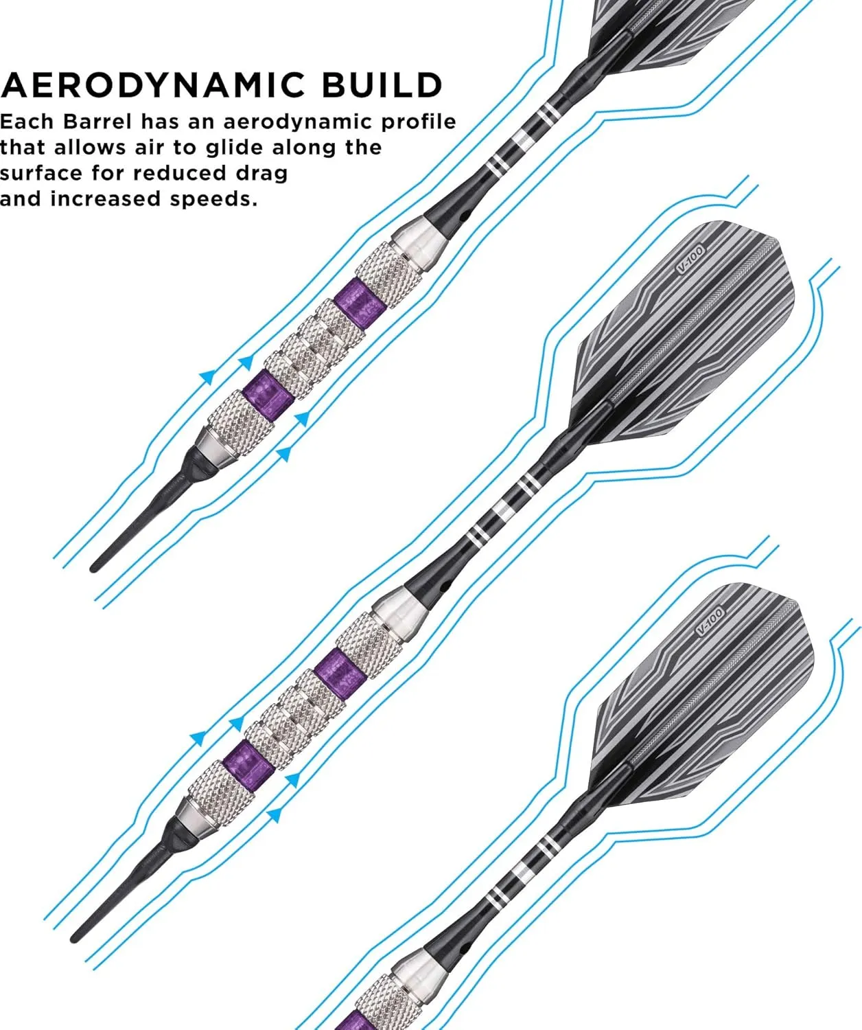 Viper Wind Runner Soft Tip Darts, 18 Grams