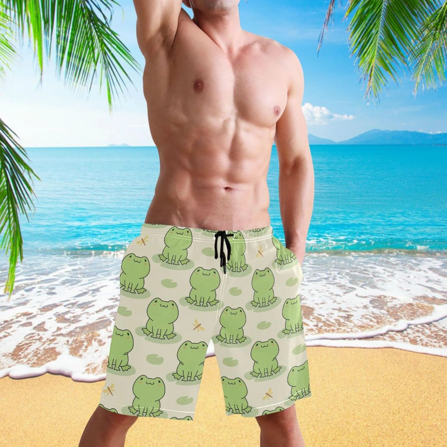 visesunny Men's Colorful Flower Print Beach Shorts Hot Summer Swim Trunks Sports Running Bathing Suits with Mesh Lining