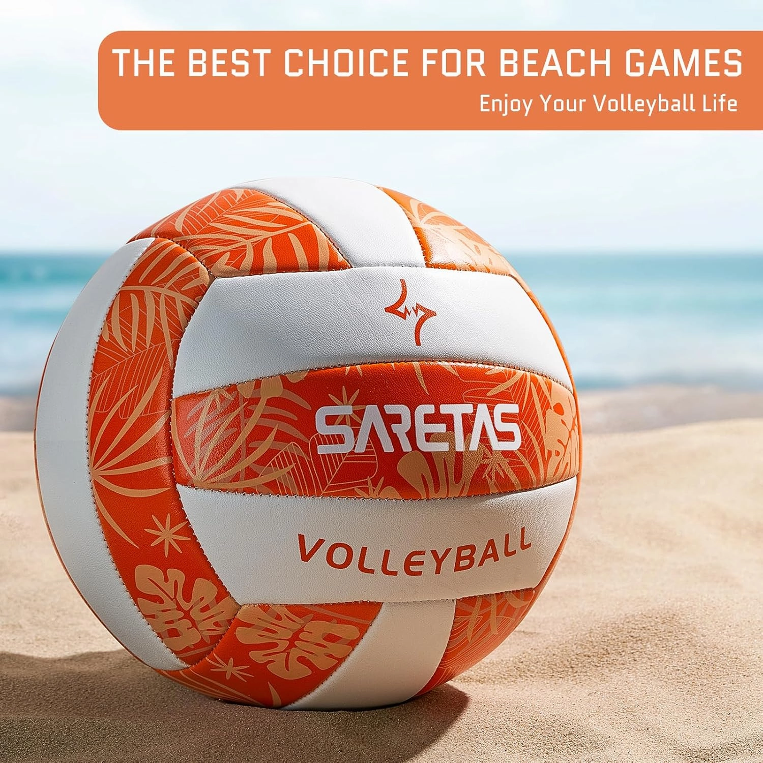 Volleyball Soft Beach Volleyball - Official Size for School, Indoor, Outdoor and Play Game Gym Workout - Play for Girls, Adults and Family.