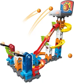 VTech Marble Rush Basketball Set S500 - Interactive Marble Track Toy for Boys Basketball Champions - Promotes Creativity and Motor Skills - for Children Aged 4-12 Years
