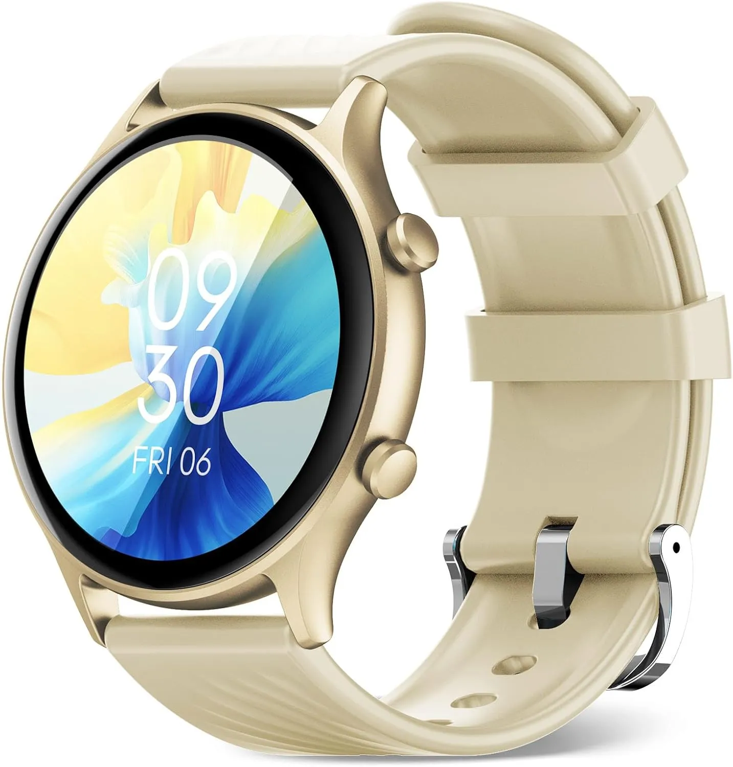 WalkerFit Smart Watches for Women with Bluetooth Calling, Smart Watch Compatible with Android iOS iPhone, Fitness Tracker with Heart Rate/SpO2/Sleep Monitor, 120  Sport Models, IP67 Waterproof, Gold
