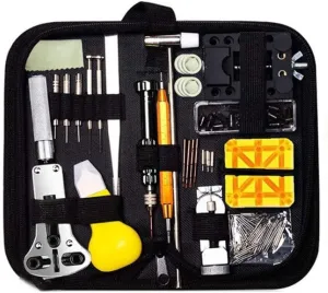 Watch Repair Kit, 148 Pcs Watch Repair Tool Demolition Chain Package Kit Repair Watch Repair and Disassembly with Carrying Case