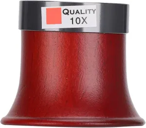 Watch Repair Magnifying Glass Loupe, Watchmaker Tool, Durably Wood and Glass Material, 10X or 15X Magnification, Accurate Size for Detailed Repairs (10x)