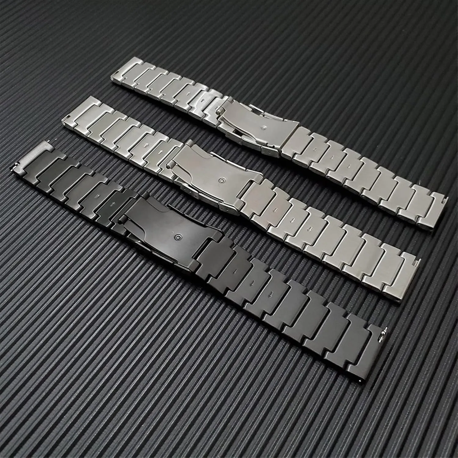 Watch Strap Metal Stainless Steel Watch Band Polished 20Mm 22Mm Quick Release Metal Watch Band Black, Silver /20Mm/Silver