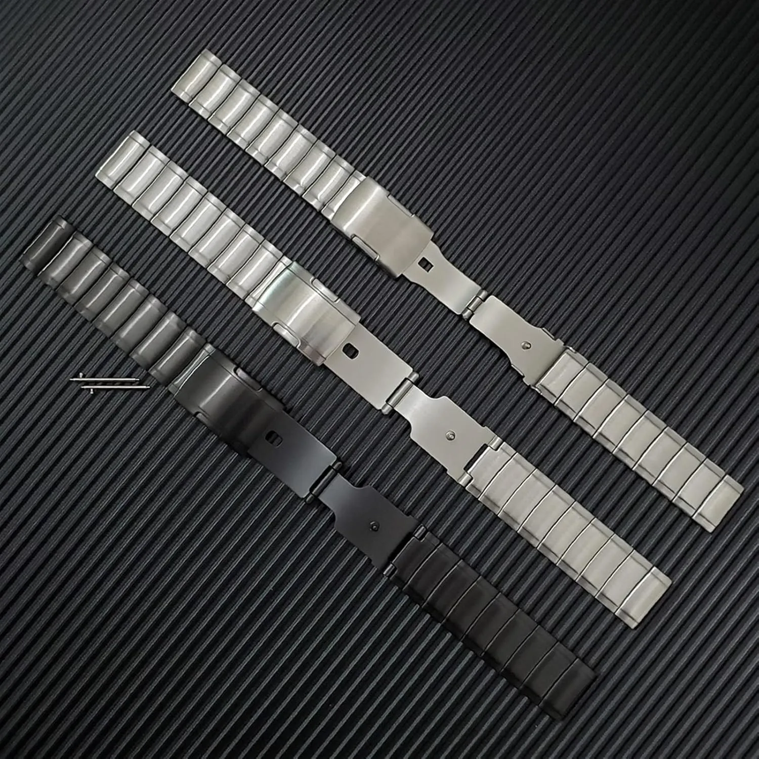 Watch Strap Metal Stainless Steel Watch Band Polished 20Mm 22Mm Quick Release Metal Watch Band Black, Silver /20Mm/Silver