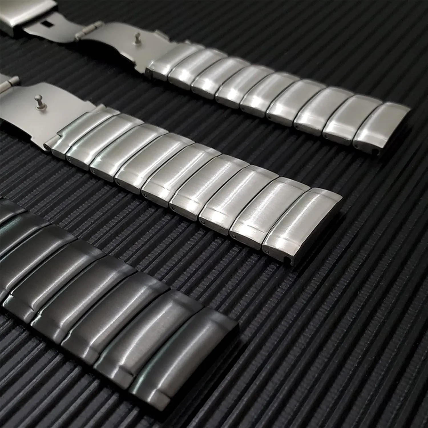Watch Strap Metal Stainless Steel Watch Band Polished 20Mm 22Mm Quick Release Metal Watch Band Black, Silver /20Mm/Silver