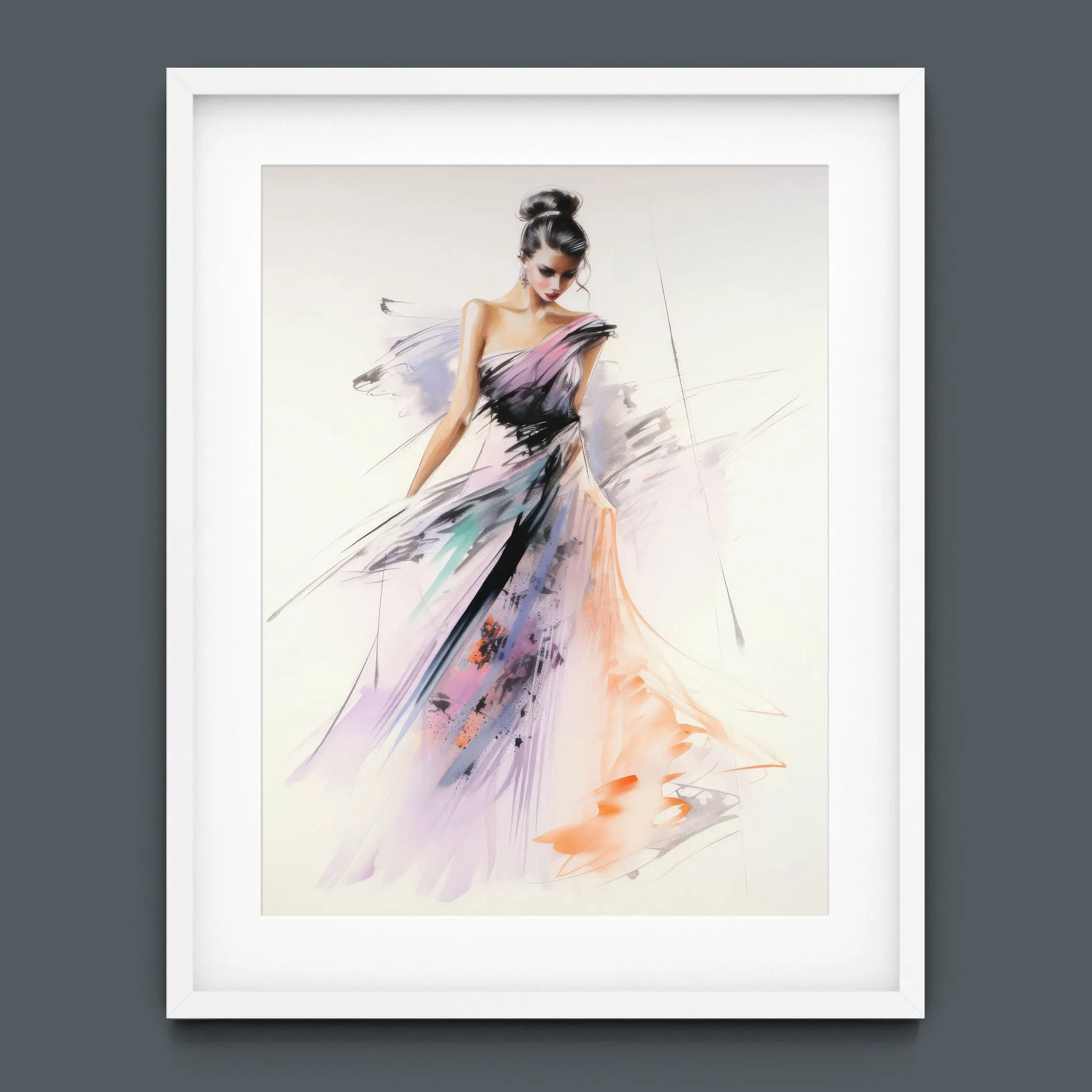 Watercolor Fashion Illustration - Ball Gown