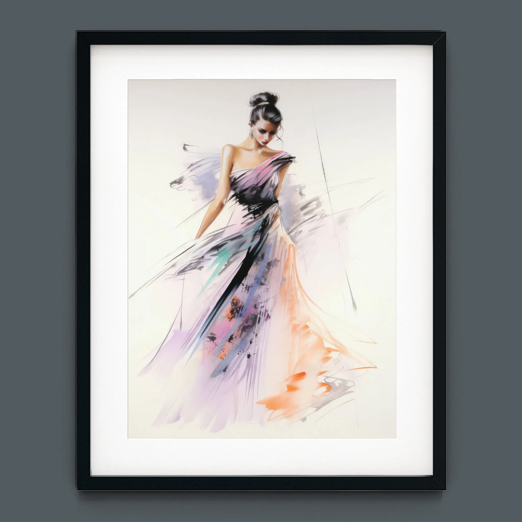 Watercolor Fashion Illustration - Ball Gown