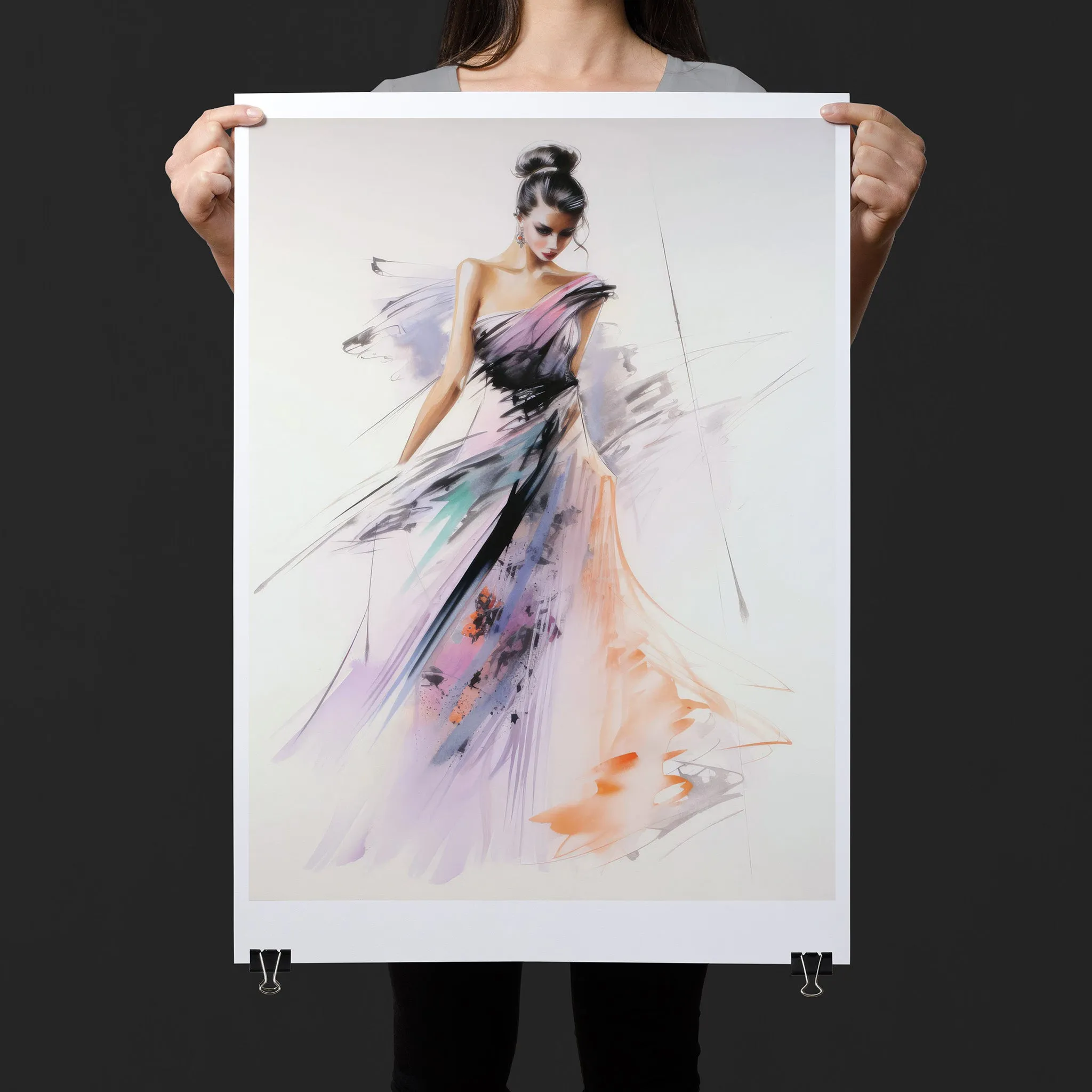 Watercolor Fashion Illustration - Ball Gown