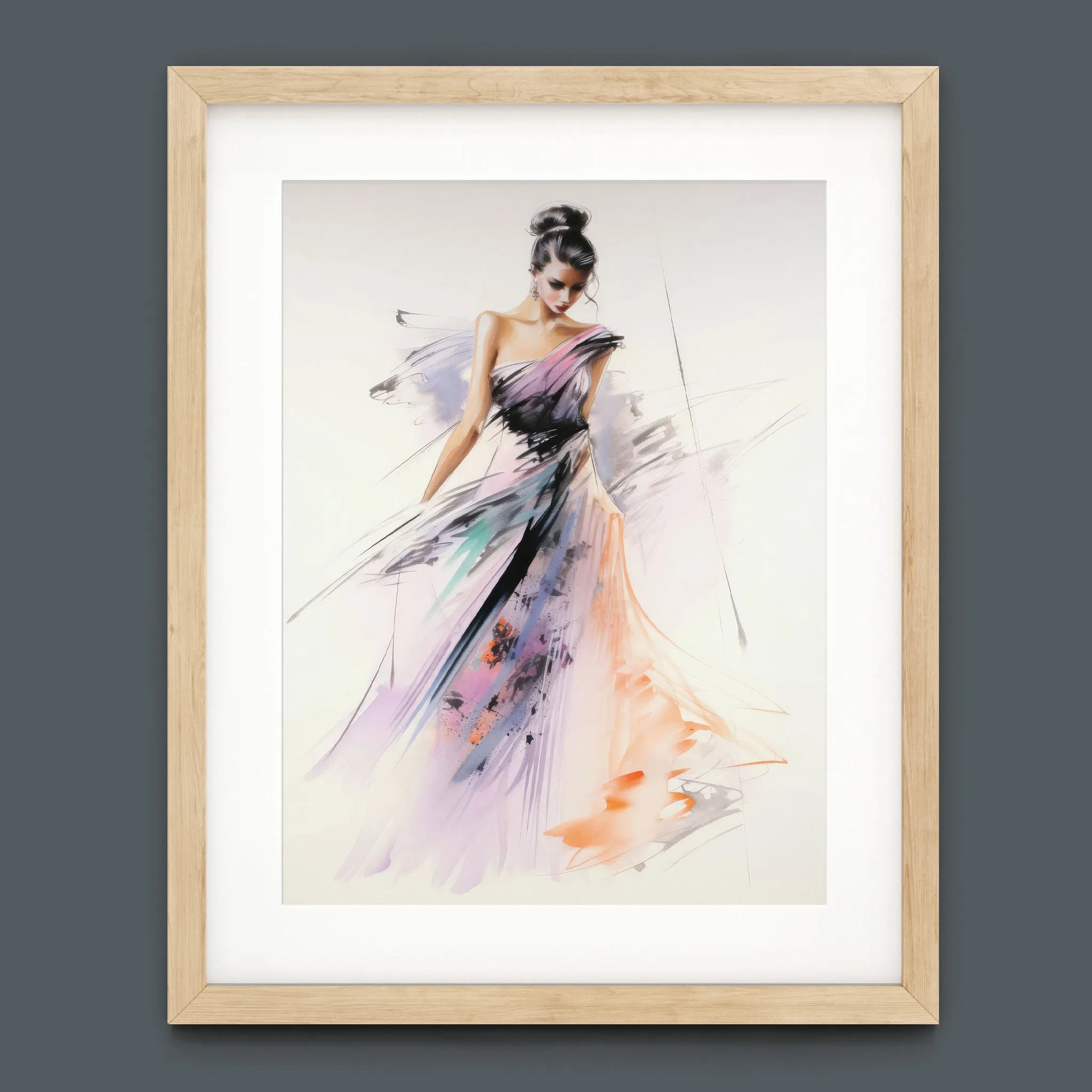 Watercolor Fashion Illustration - Ball Gown
