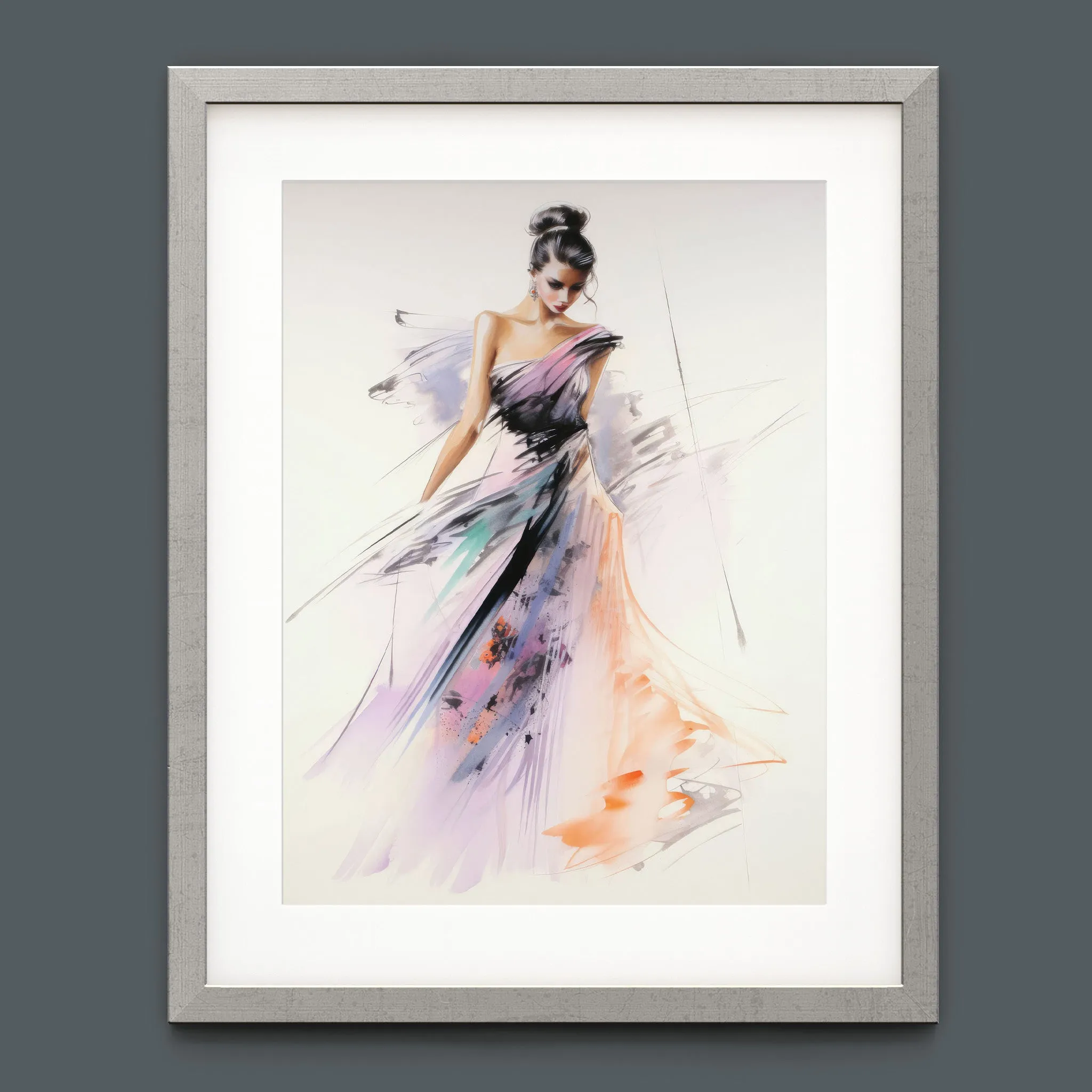 Watercolor Fashion Illustration - Ball Gown