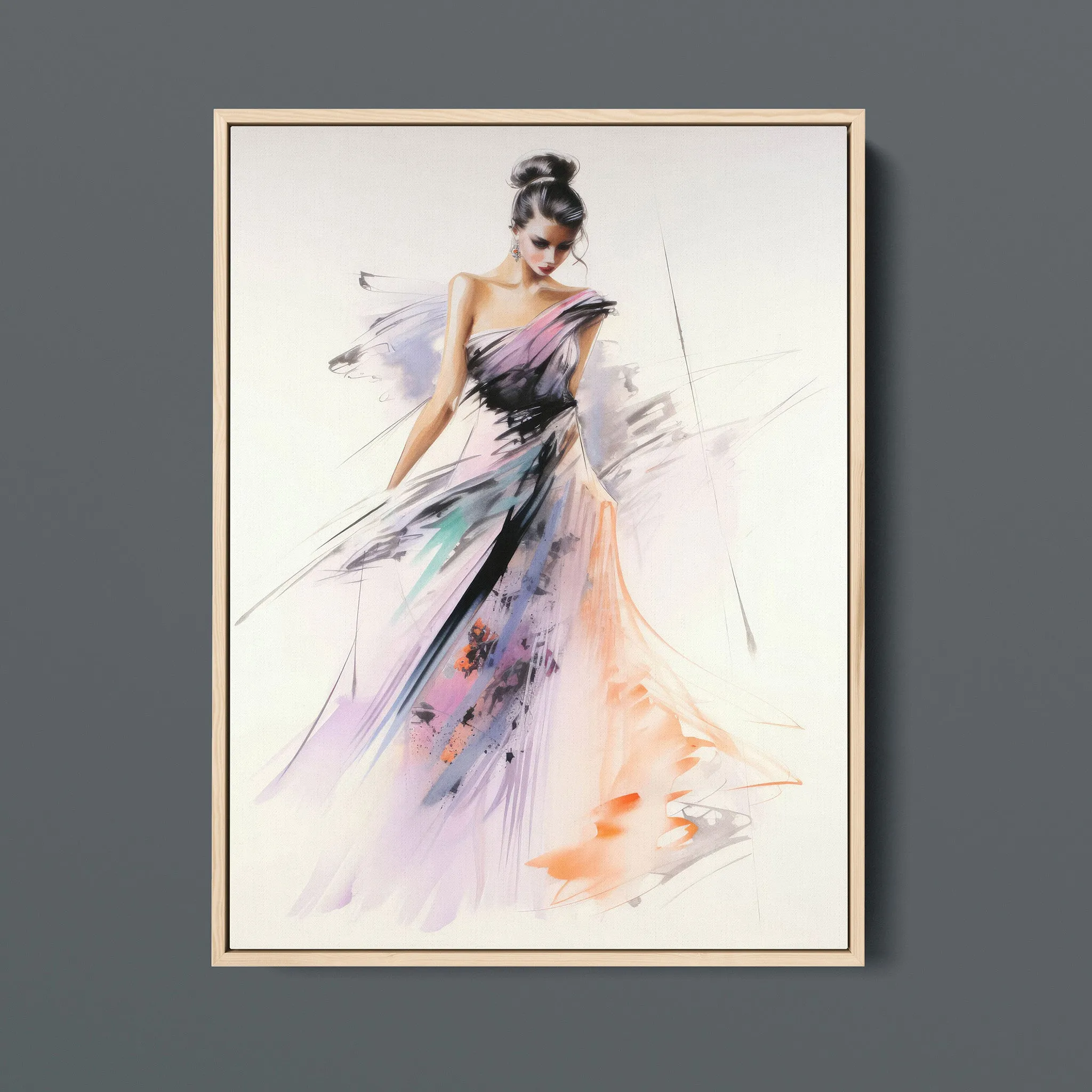 Watercolor Fashion Illustration - Ball Gown