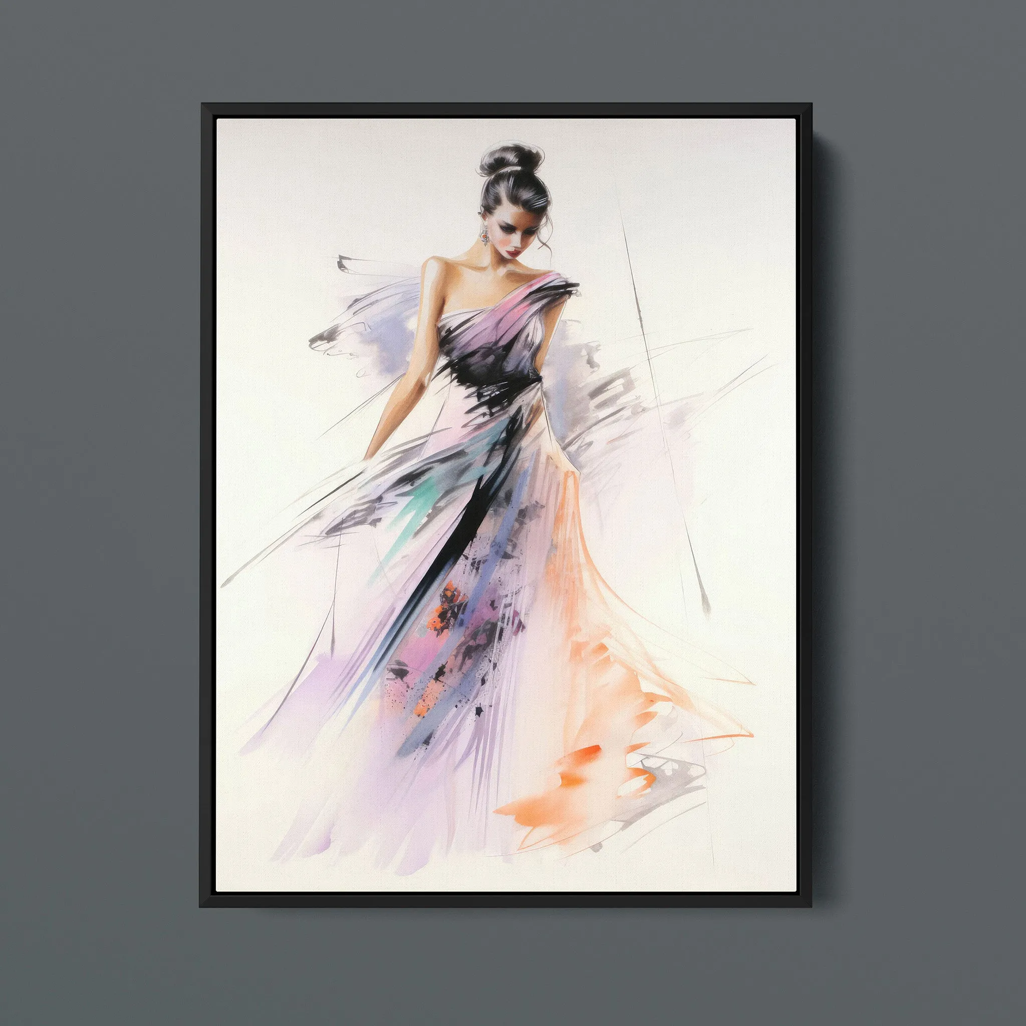 Watercolor Fashion Illustration - Ball Gown