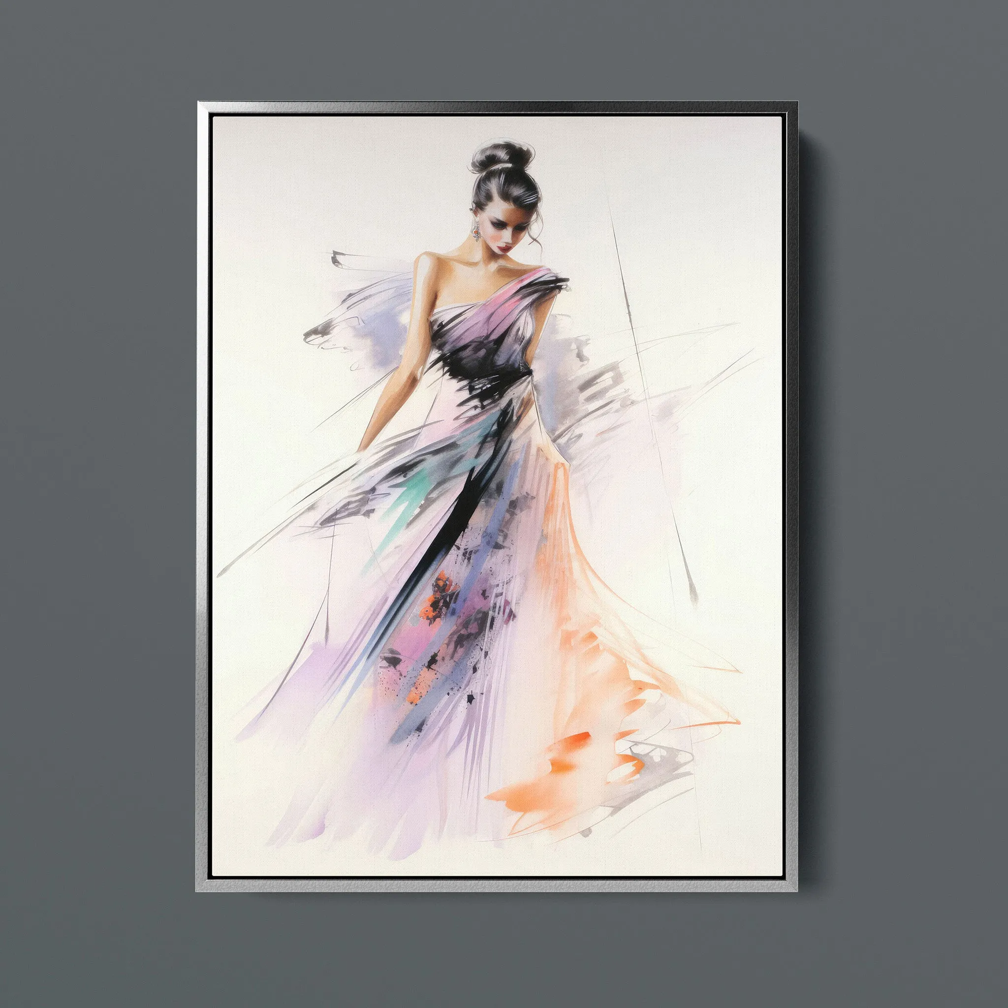 Watercolor Fashion Illustration - Ball Gown