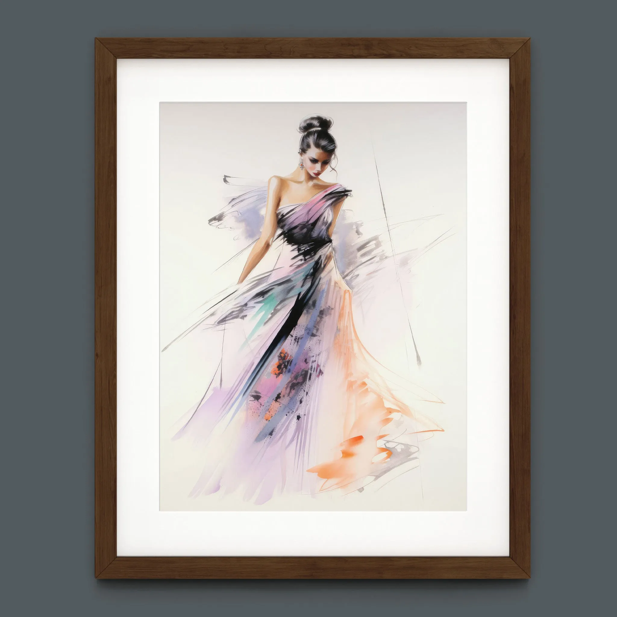 Watercolor Fashion Illustration - Ball Gown
