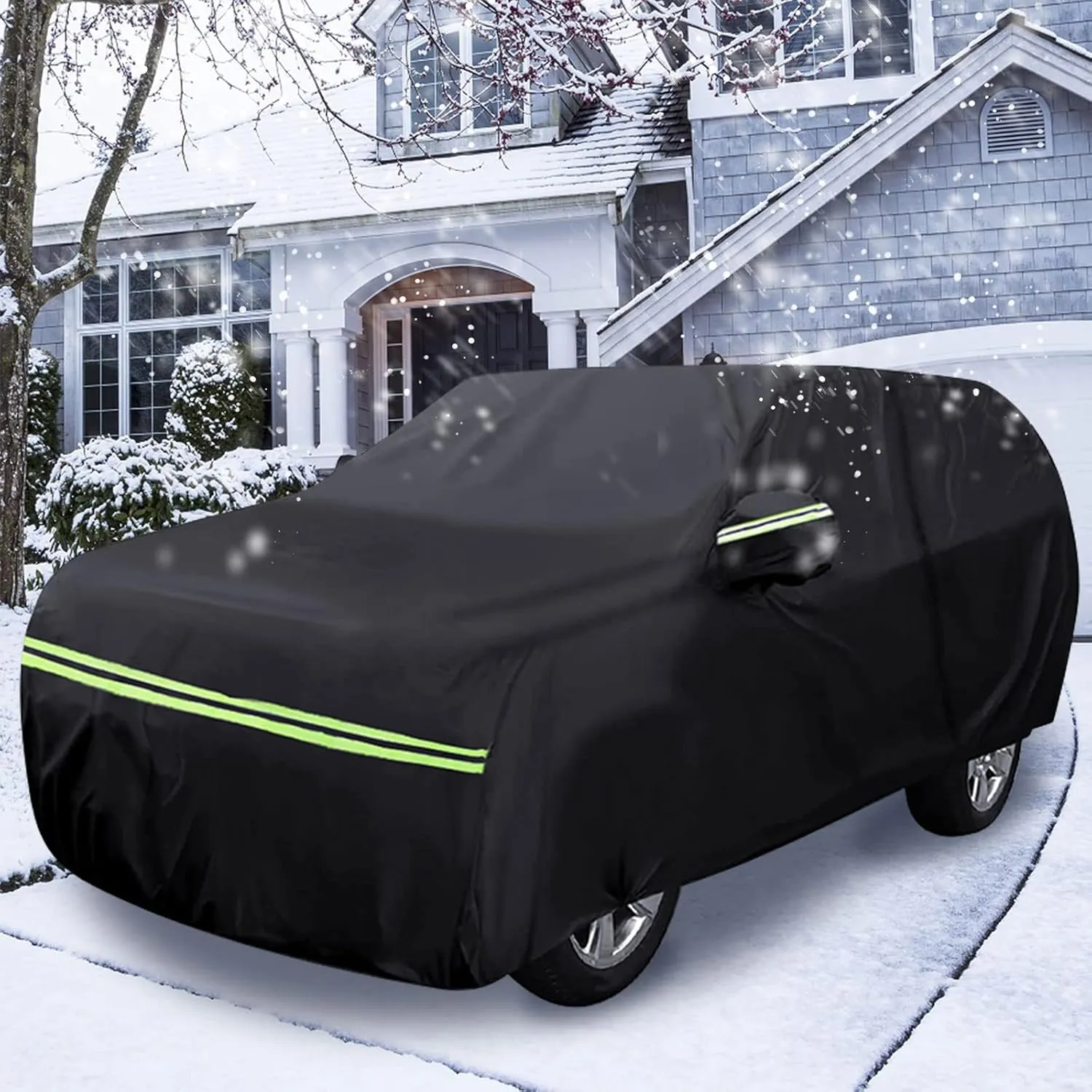 Waterproof Car Cover Replace for 1998-2021 Honda HR-V, 6 Layers with Cotton Liner All Weather Custom-fit Car Cover with Zipper Door & Windproof Bands for Snow Rain Dust Hail Protection (HR-V)