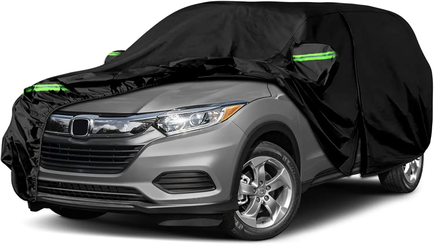 Waterproof Car Cover Replace for 1998-2021 Honda HR-V, 6 Layers with Cotton Liner All Weather Custom-fit Car Cover with Zipper Door & Windproof Bands for Snow Rain Dust Hail Protection (HR-V)