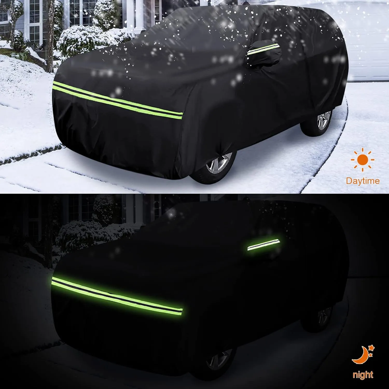 Waterproof Car Cover Replace for 2002-2025 Honda Pilot, 6 Layers All Weather Custom-fit Car Cover with Zipper Door & Windproof Bands for Snow Rain Dust Hail Protection (Pilot)