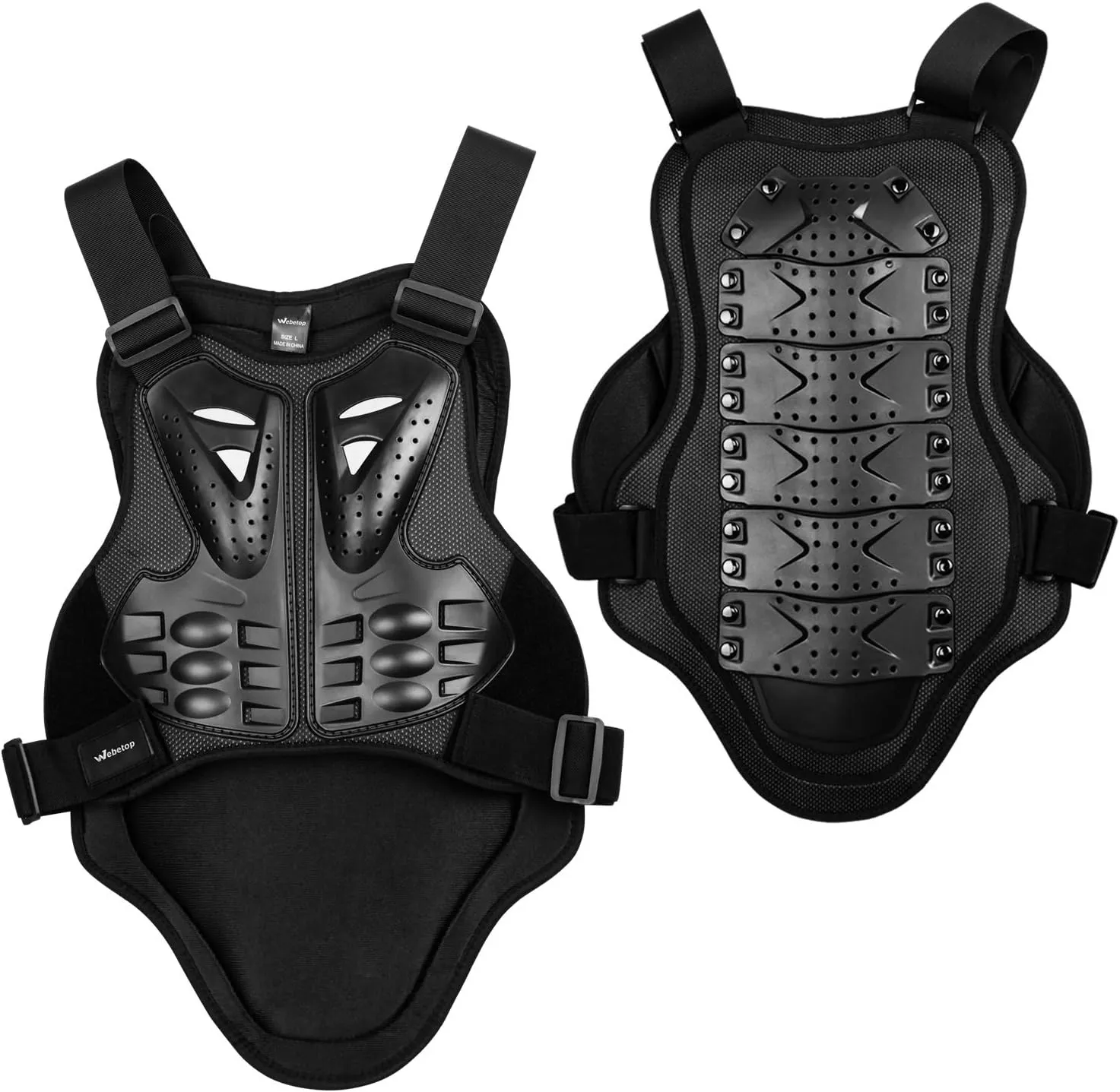Webetop Motorcycle Armor Vest Protector for Dirt Bike Mountain Bike Off-Road Racing MTB Chest Protector Adult L