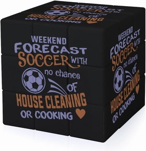 Weekend Forecast Soccer Funny 3x3x3 Cube Smooth Lightweight Puzzle for Adult Graphic Printing Travel
