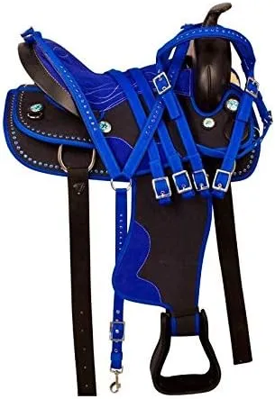 Western Barrel Racing Handmade Synthetic Cordura Horse Saddle Lightweight Trail Tack Equestrian Get Matching Headstall, Breastplate & REINS Size 10"-18" inches Seat Available, FRI29