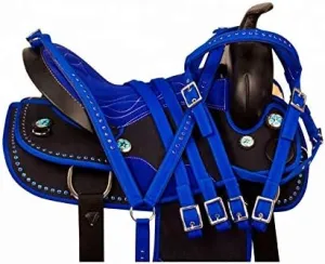 Western Barrel Racing Handmade Synthetic Cordura Horse Saddle Lightweight Trail Tack Equestrian Get Matching Headstall, Breastplate & REINS Size 10"-18" inches Seat Available, FRI29