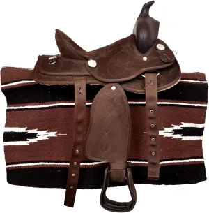 Western Synthetic Horse Saddle Lightweight Barrel Racing Saddle Trail Equestrian Horse Saddle Size 14 to 18 Inches Seat Model No. 14