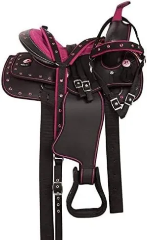 Western Synthetic Horse Saddle Lightweight Barrel Racing Saddle Trail Equestrian Horse Saddle Size 14 to 18 Inches Seat Model No. 19