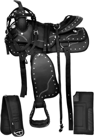 Western Synthetic Horse Saddle Lightweight Barrel Racing Saddle Trail Equestrian Horse Saddle Size 14 to 18 Inches Seat Model No. 4