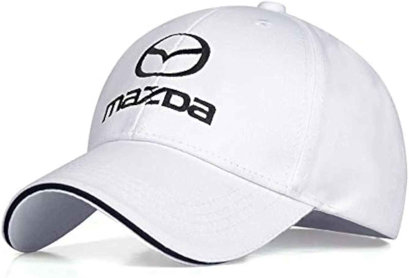 Westion Logo Embroidered White Color Adjustable Baseball Caps for Men and Women Hat Travel Cap Car Racing Motor Hat