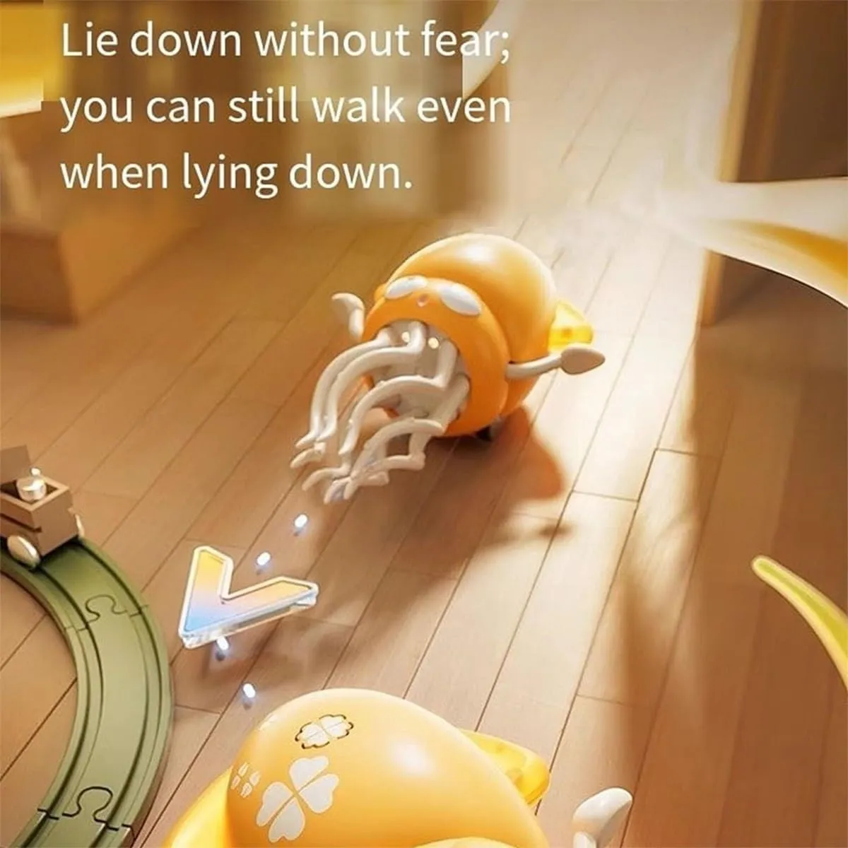 Wiggly Wonder Octopus, Crawling Dancing Automatic Obstacle Sensor Toys, Electric Magic Dancing Octopus Toy, Smart-Tentacle Self-Navigating Robotic Pet Toys for Indoor Cat Dog(B Fishing Rod)